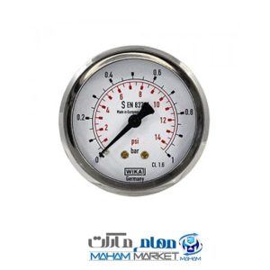 مانومتر ویکا استیل صفحه 6 سانتی متری افقی