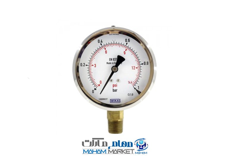 0-1-min مانومتر ویکا استیل صفحه 16 سانتی متری عمودی