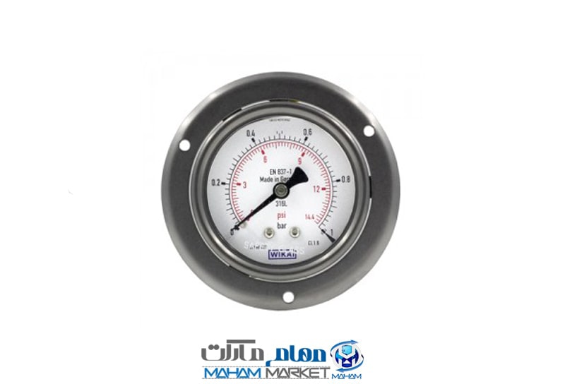 0-1-min مانومتر ویکا استیل صفحه 6 سانتی متری افقی مدل تابلویی