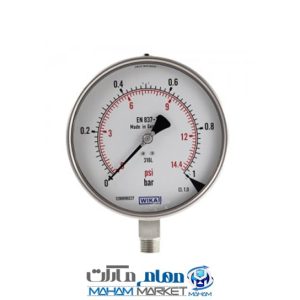 مانومتر ویکا استیل صفحه 16 سانتی متری عمودی