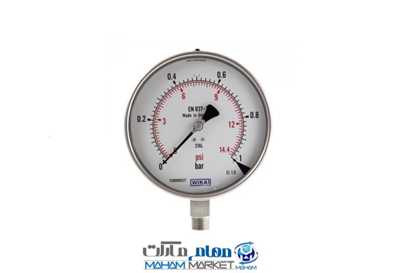 0-1-min مانومتر ویکا استیل صفحه 16 سانتی متری عمودی