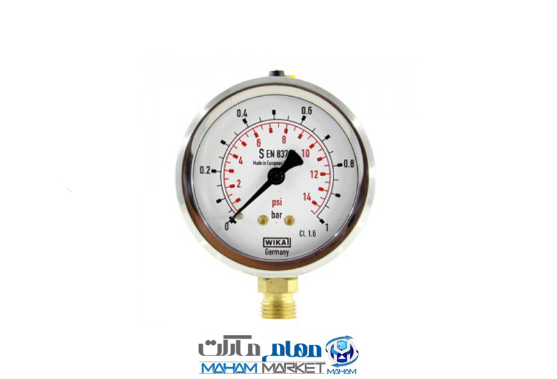 0-1 مانومتر ویکا استیل صفحه 6 سانتی متری عمودی